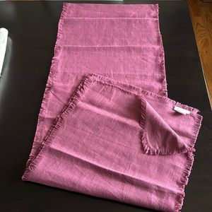 Serena & Lily Linen Table Runner, New w/out Tags, 18.5” X 108”